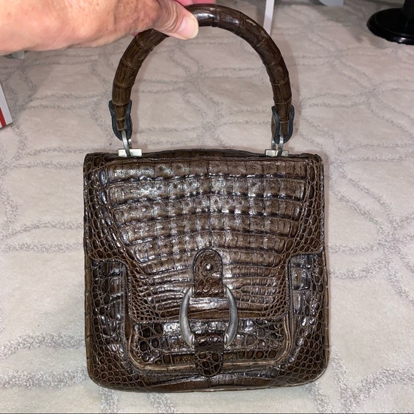 Vintage Gold Pfeil Studio Alligator bag - Picture 6 of 10